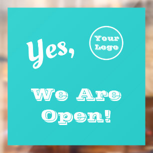 お客様のロゴダイレクトメールWe Are 広告 Open's ウィンドウサイン