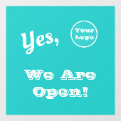 お客様のロゴダイレクトメールWe Are 広告 Open's ウィンドウサイン (シート)
