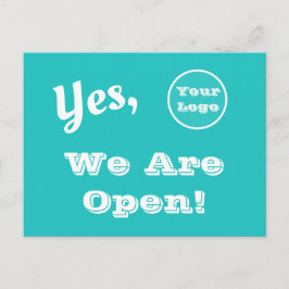 お客様のロゴダイレクトメールWe Are 広告 Open's ポストカード