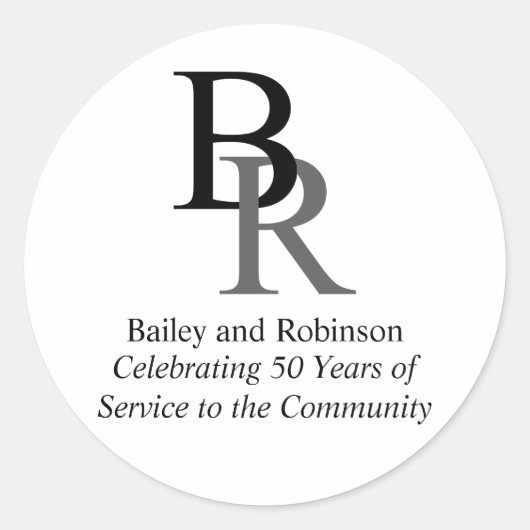 お客様のロゴプロフェッショナルプロモーション事業 ラウンドシール (正面)