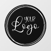 お客様のロゴマーク 黒地に白い輪 ウィンドウサイン (シート)