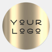 お客様のロゴモダンメタリックミニマリズムのオンラインショップ ラウンドシール (正面)
