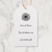 お客様のロゴ価格ラベル金ゴールドお客様の情報ビジネス ギフトタグ (裏面)