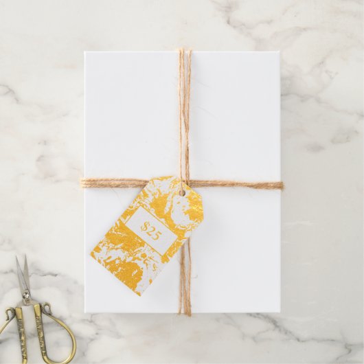 お客様のロゴ価格ラベル金ゴールドお客様の情報ビジネス ギフトタグ (麻糸付属)