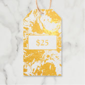 お客様のロゴ価格ラベル金ゴールドお客様の情報ビジネス ギフトタグ (正面)