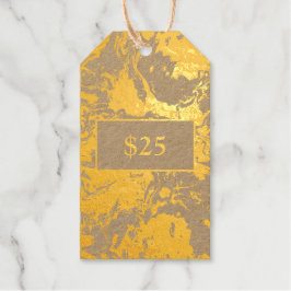 お客様のロゴ価格ラベル金ゴールドお客様の情報ビジネス ギフトタグ