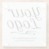 お客様のロゴ入りオリジナルガラスコースター(角形) ガラスコースター (裏面)