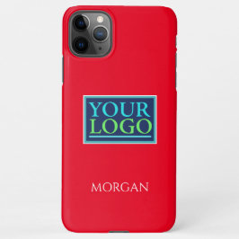 お客様のロゴ/アート/写真、赤のDIYホワイトネーム iPhone 11Pro MAXケース