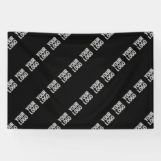 お客様のロゴ、デザイン、または写真を斜めに並べたもの 横断幕 (横)