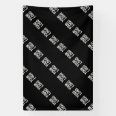 お客様のロゴ、デザイン、または写真を斜めに並べたもの 横断幕 (縦)