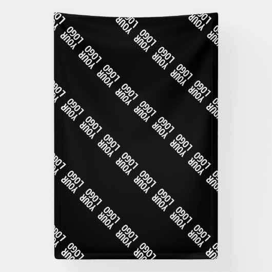 お客様のロゴ、デザイン、または写真を斜めに並べたもの 横断幕 (縦)