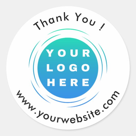 お客様のロゴ、名前、ウェブサイトのプロモーションクラシックラウンド ラウンドシール (正面)