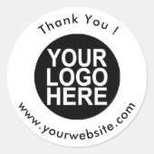 お客様のロゴ、名前、ウェブサイトのプロモーションクラシックラウンド ラウンドシール (正面)