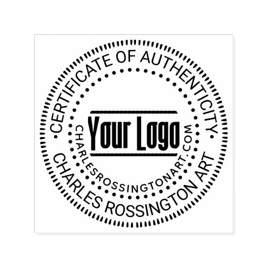 お客様のロゴ 「真正性証明書」 お名前 URL セルフインキングスタンプ (デザイン)