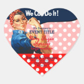 お客様のロージーパーソナライズされたパーティーの供給 ハートシール (正面)