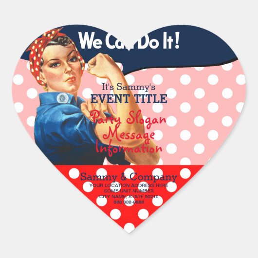 お客様のロージーパーソナライズされたパーティーの供給 ハートシール (正面)