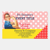 お客様のロージーパーソナライズされたパーティーの供給 長方形シール (正面)