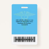 お客様のロ企業のゴBusiness Health Light Blue バッジ (裏面)