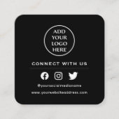 お客様のロ後を追ゴスキャンによるUs QRコードへの接続 スクエア名刺 (正面)