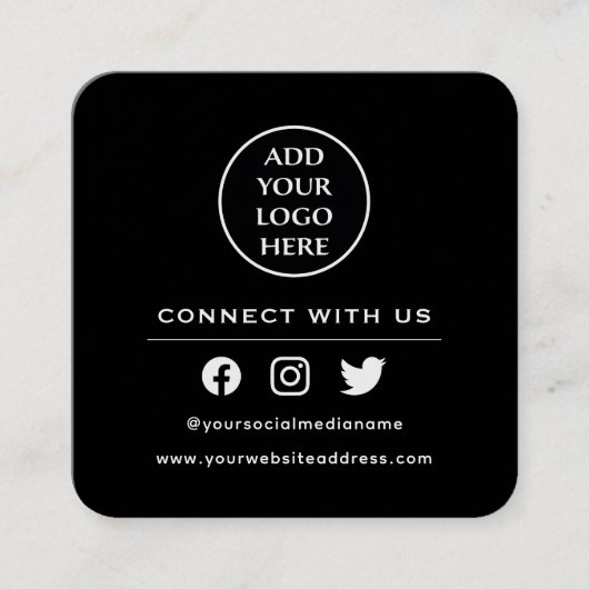 お客様のロ後を追ゴスキャンによるUs QRコードへの接続 スクエア名刺 (正面)