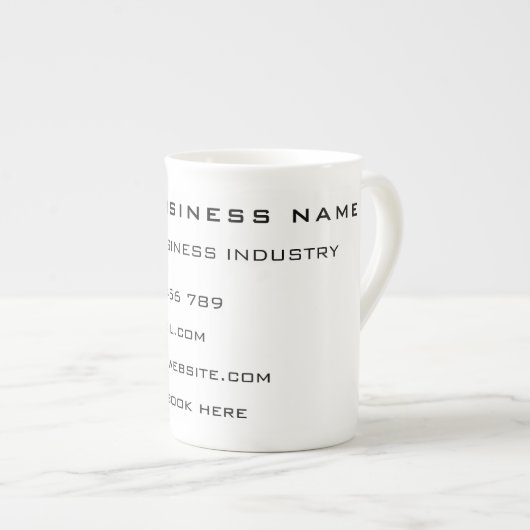 お客様の会社のプロモーションのパーソナライズされたマグギフト ボーンチャイナマグカップ (正面右)
