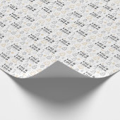 お客様の会社ブランドのクリスマスツリー贈与ロゴ ラッピングペーパー (角)