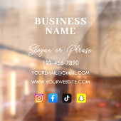 お客様の会社名のカスタマイズされたビジネス窓用デカール ウィンドウサイン (シート2)