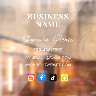 お客様の会社名のカスタマイズされたビジネス窓用デカール ウィンドウサイン