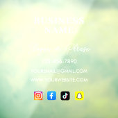 お客様の会社名のカスタマイズ窓ステッカー - あなたの会社 ウィンドウサイン (シート3)