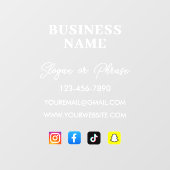 お客様の会社名のカスタマイズ窓ステッカー - あなたの会社 ウィンドウサイン (シート)