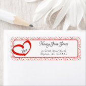 お客様の住所 | Red Open Valentineのハートパターン ラベル (インサイチュ)