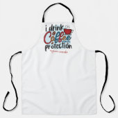 お客様の保護のために独自のI Drink Coffeeを作成 エプロン (正面)