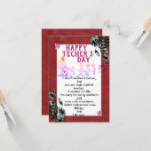 お客様の先生フラットグリーティングカードに感謝 カード (正面/裏面インサイチュ)