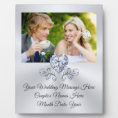 お客様の写真とパーソナライズされたの結婚プラークの贈り物 フォトプラーク (正面)