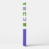 お客様の写真と名前のストライプパターン電話ケース Case-Mate iPhoneケース (裏面 / 右)