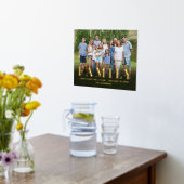 お客様の写真と引用文ファミリーエレガント記念ミニマル品 箔ポスター (レイダウン (キッチン))