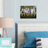 お客様の写真と引用文ファミリーエレガント記念ミニマル品 箔ポスター (インサイチュ (寝室))