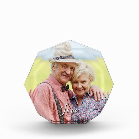 お客様の写真と文字カスタムのフォトブロック フォトブロック (正面)