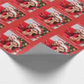 お客様の写真と文字カスタム ラッピングペーパー (角)