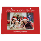 お客様の写真と文字カスタム ラージペーパーバッグ (正面)