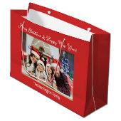 お客様の写真と文字カスタム ラージペーパーバッグ (正面アングル)