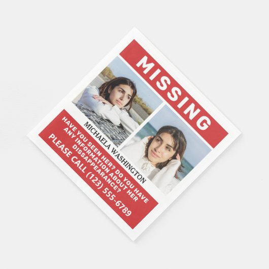 お客様の写真と文字恋しく思の「個人」 スタンダードランチョンナプキン (角)