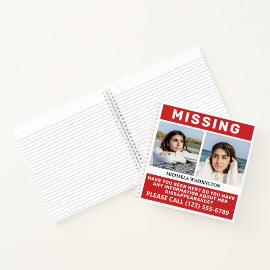 お客様の写真と文字恋しく思の「個人」 ノートブック (内部)