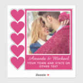 お客様の写真と文字、ハートシール シール (シート)