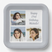 お客様の写真と文字 ペーパープレート (正面)