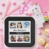 お客様の写真と文字 ペーパープレート (パーティー)