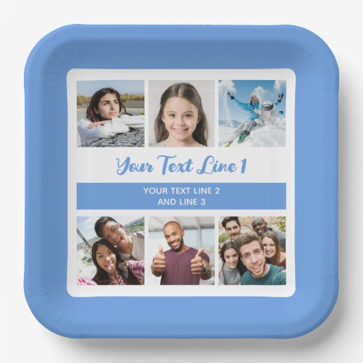 お客様の写真と文字 ペーパープレート (正面)