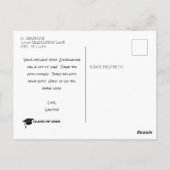 お客様の写真の卒業生に感謝はがき ポストカード (裏面)