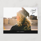 お客様の写真の卒業生に感謝はがき ポストカード (正面)