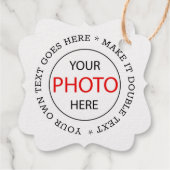 お客様の写真はこちらパーソナライズされた – ブランド/カスタム フェイバータグ (裏面)